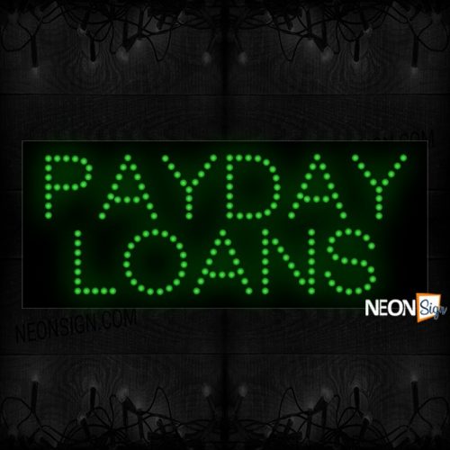Payday Loans With Green LED Bulb