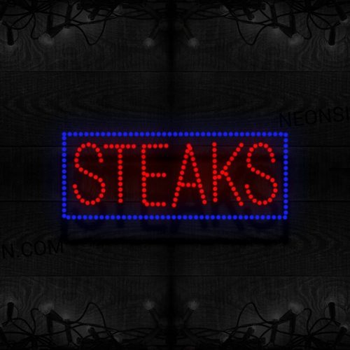 Steaks With Blue Border LED Bulb