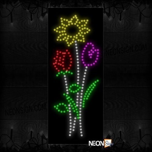 Multicolored Flowers LED Bulb