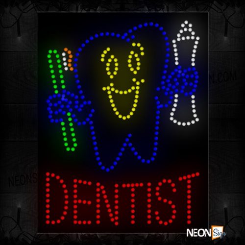 Dentist With Tooth Logo LED Bulb