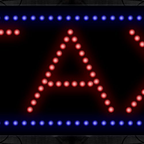 Tax With Blue Border LED Bulb