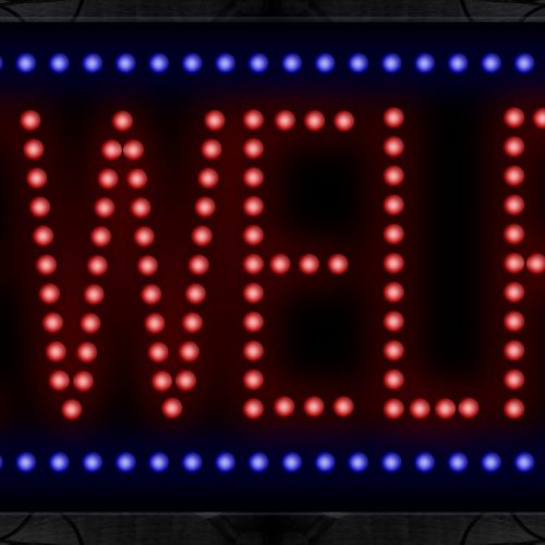 Jewelry On A Blue Box With Simple Text LED Bulb