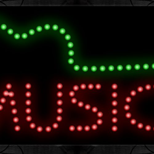 Music With Green Guitar LED Bulb