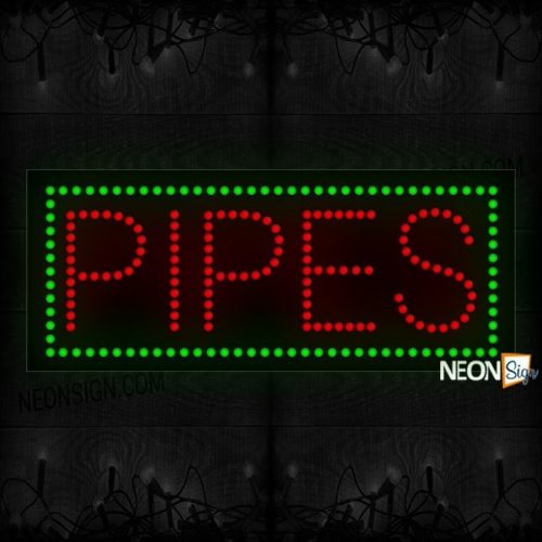 Pipes With Green Border LED Bulb