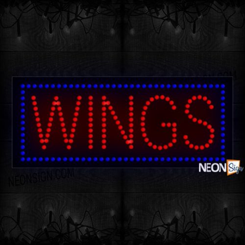 Wings With Blue Border LED Bulb