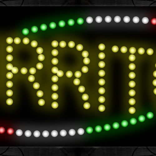 Burritos With Colorful Arc Border LED Bulb