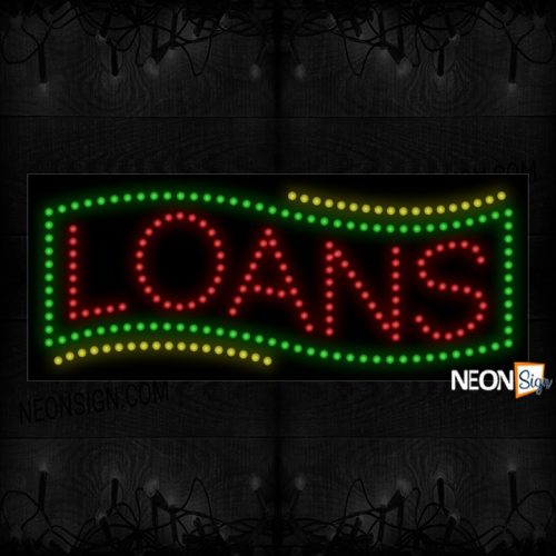 Loans With Green Wavy Border LED Bulb