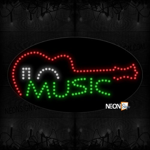Music With Guitar Image LED Bulb