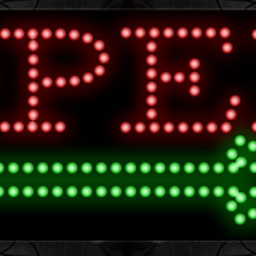 Open With Green Arrow Underneath LED Bulb