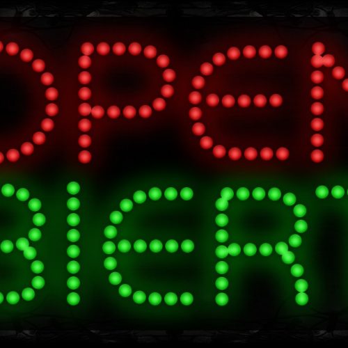 Open And Abierto LED Bulb