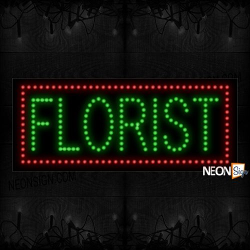 Florist In Green With Red Border LED Bulb