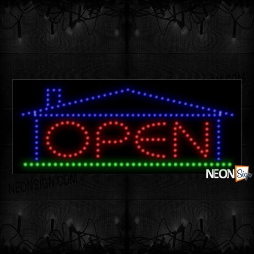 Open With Blue House LED Bulb