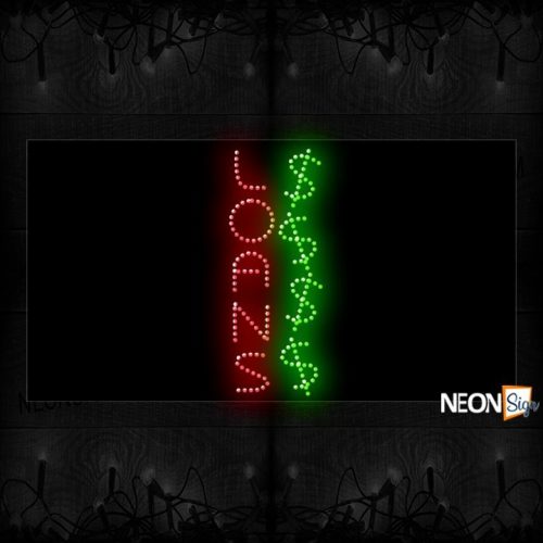 Loans With Dollar Logo Vertical LED Bulb