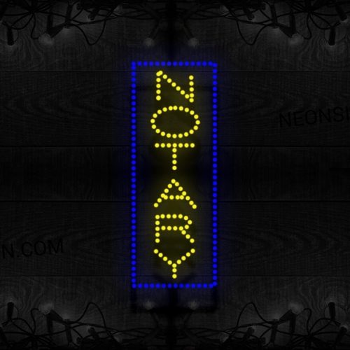 Notary Vertical With Blue Box LED Bulb