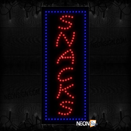Snacks In Red With Blue Border (Vertical) LED Bulb