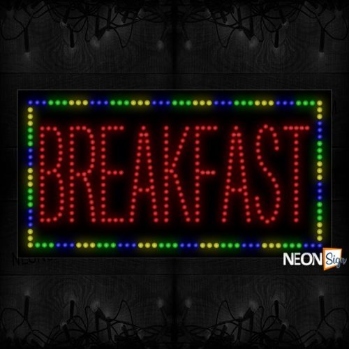 Breakfast In Red With Colorful Border LED Bulb