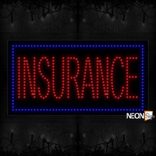 Insurance With Blue Border LED Bulb