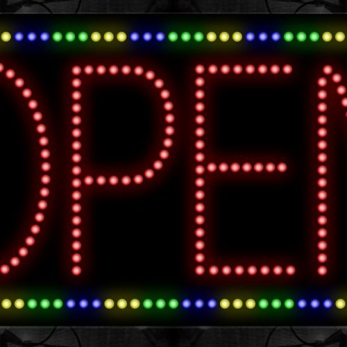 Open With Colorful Border LED Bulb