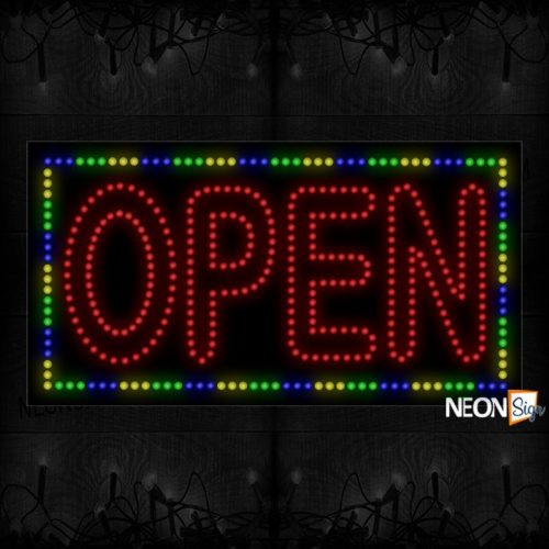 Open With Multicolored Border LED Bulb