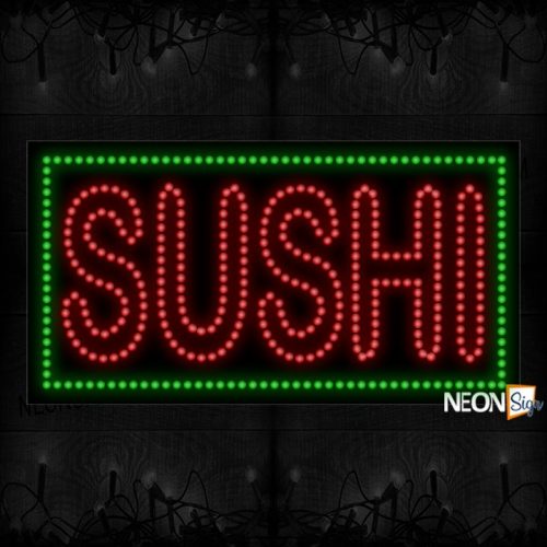 Double Stroke Sushi With Green Border LED Bulb
