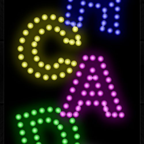 Colorful Double Stroke Arcade LED Bulb