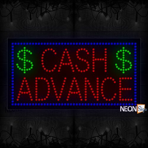 Cash Advance With Border LED Bulb