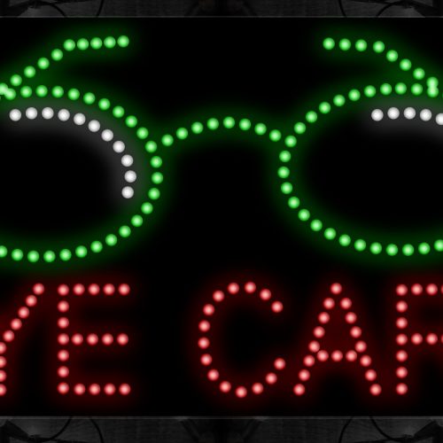 Eye Care With Eye Glasses Image Border LED Bulb