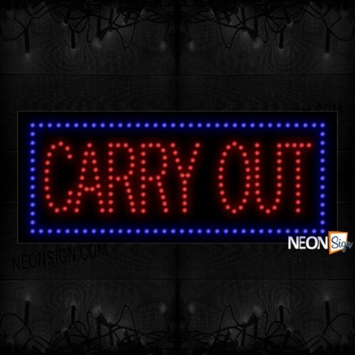 Carry Out With Blue Border LED Bulb