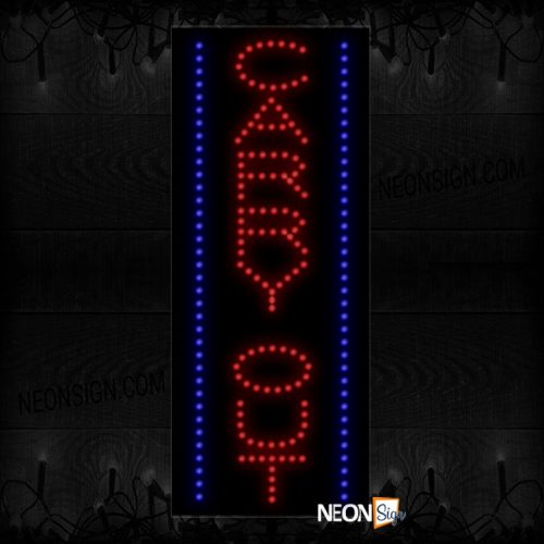 Carry Out Vertical With Blue Lines LED Bulb