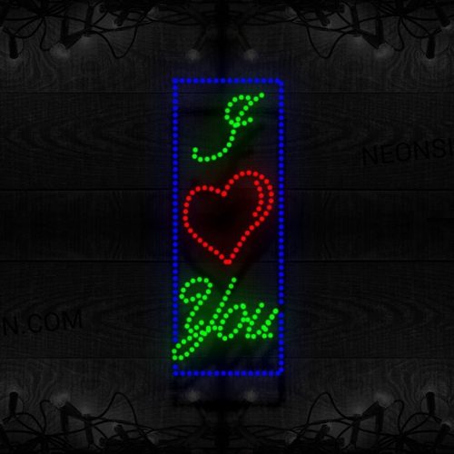 I Love You With Green Heart LED Bulb