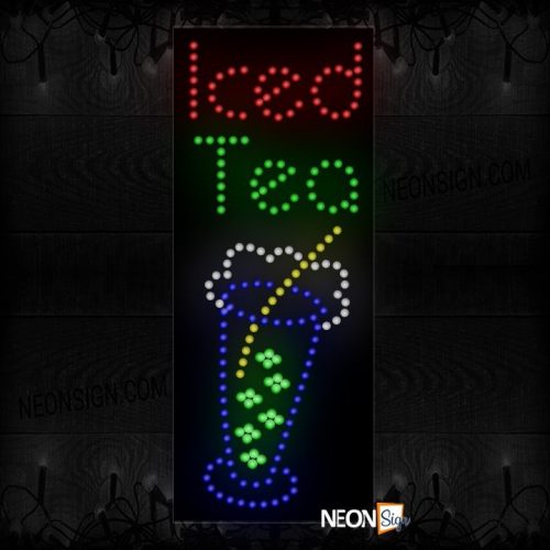 Iced Tea With Glass Logo LED Bulb
