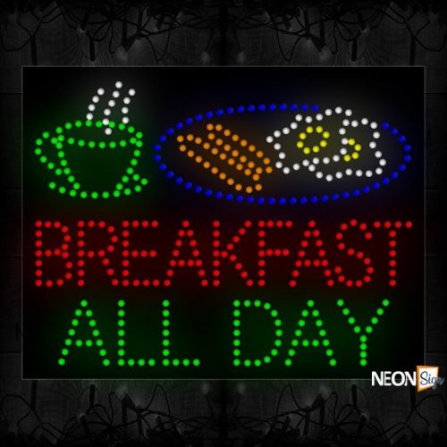 Breakfast All Day with logo LED Bulb