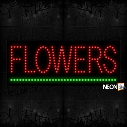 Flowers With Green Line LED Bulb