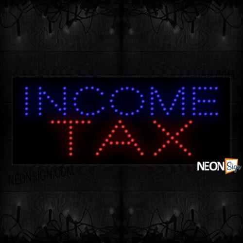 Income Tax With Plain Text LED Bulb