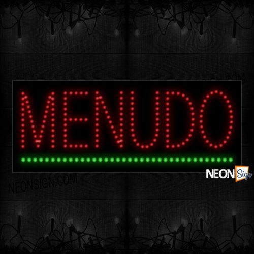 Menudo With Blue Underline LED Bulb