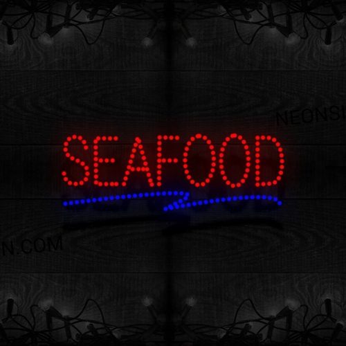 Seafood All Caps Simple Text LED Bulb