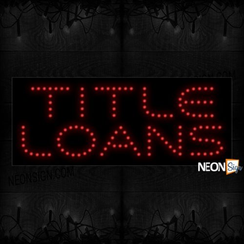 Title Loans In Red LED Bulb