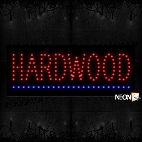 Hardwood With Blue Underline LED Bulb