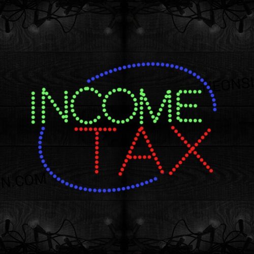 Income Tax With Circle Border LED Bulb