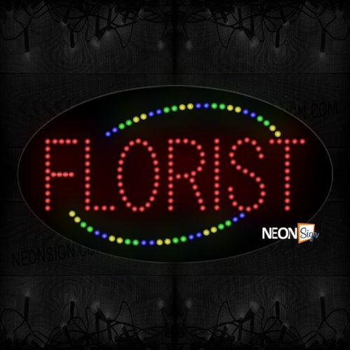 Florist With Colorful Curve Line LED Bulb