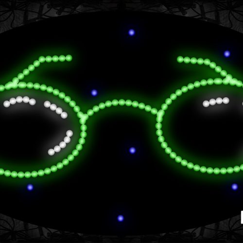 Eyeglass Green Logo LED Bulb