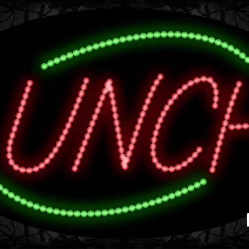 Lunch With Green Arc Border LED Bulb
