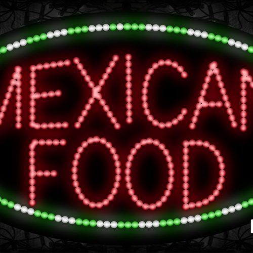 Mexican Food With Oval Border LED Bulb