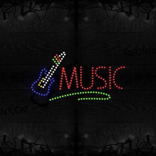 Music With Guitar Without Border LED Bulb