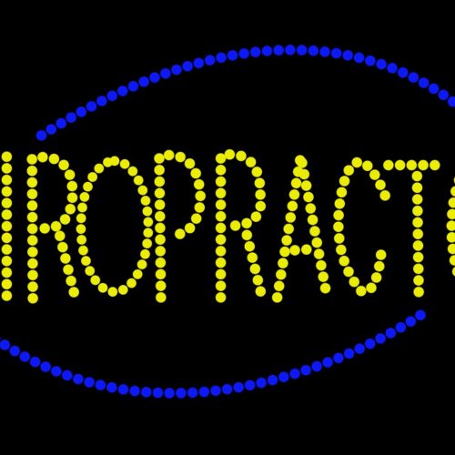 Oval 'Chiropractor' With Blue Border Led LED Bulb