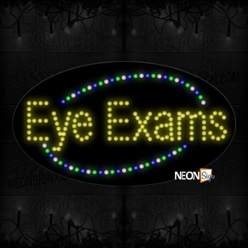 Eye Exams With Multicolored Arc Border LED Bulb