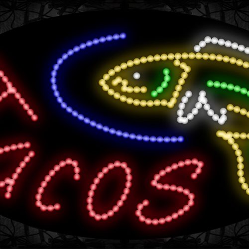 Tacos With Fish Logo  LED Bulb