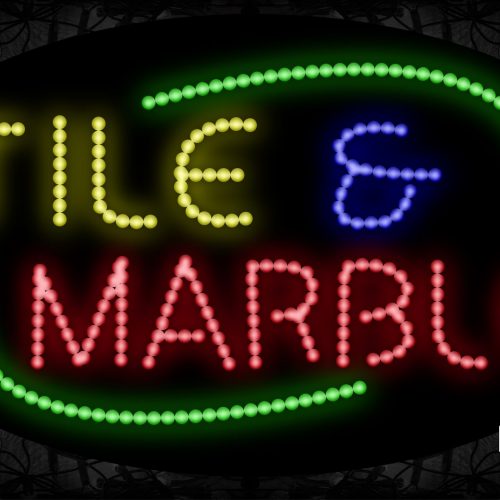 Tile & Marble With Green Border LED Bulb