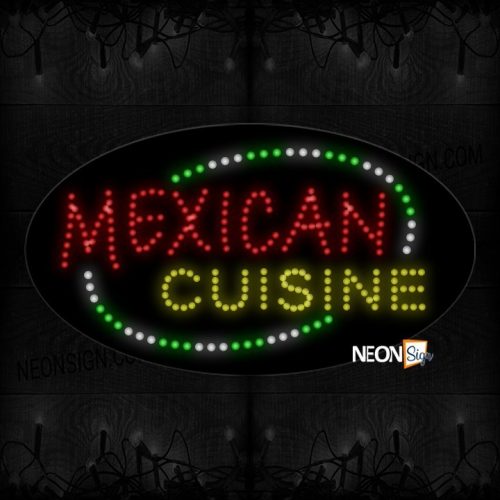Mexican Cuisine With Curve Lines LED Bulb