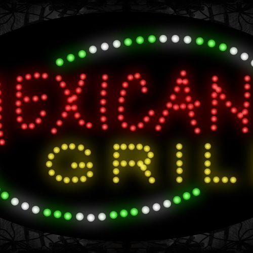 Oval 'Mexican Grill' With Multicolored Border  De LED Bulb